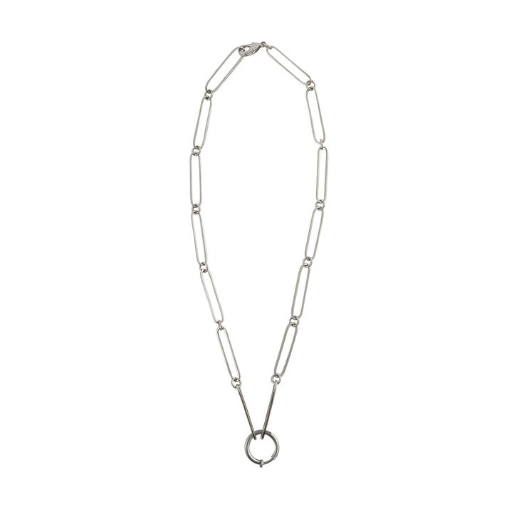 Our favorite handmade chain in solid 925 silver is perfect to use as a chocker or longer with some charms attached to the rounded clip. Wear it solo or layer in more chains for a bold look. Pair it with the Sierra Charm. Our colombian jewelry is handmade with love to bring you great vibes everyday, for that reason you might find little differences between pieces. Due to the high polish finish of this piece, it can reflect surrounding surfaces or appear to be darker. We’re proud to share with you Everyday Pendant Chain Necklace With Paperclip Chain, Everyday Pendant Necklace With Paperclip Chain, Everyday Sterling Silver Charm Necklaces With Chain, Everyday Sterling Silver Charm Necklaces, Modern Silver Chain Necklace With Round Pendant, Everyday Sterling Silver Charm Necklace With Chain, Everyday Sterling Silver Charm Necklace, Minimalist Metal Oval Link Necklace, Sterling Silver Necklaces With Adjustable Chain