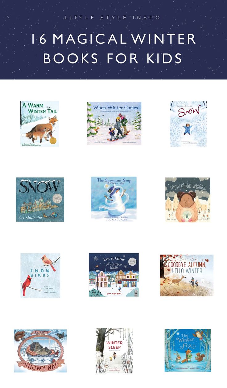 children's books about winter with the title, 16 magic winter books for kids