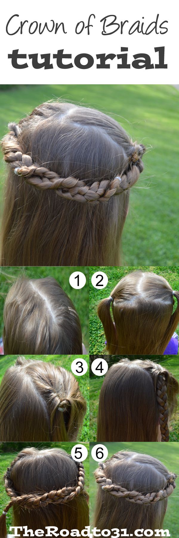 Crown of Braids Girl Hair Dos, Braided Hair Tutorial, Old Hairstyles, Hair Secrets, Braids Hair, Crown Braid, Girls Braids, Braids For Kids, Easy Braids