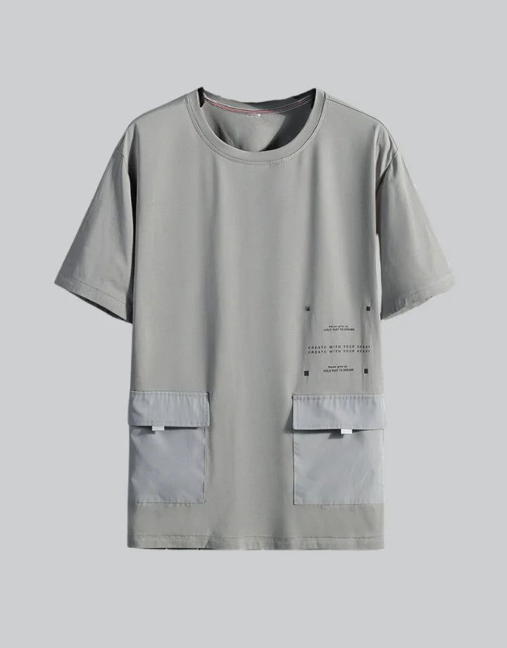 Grey cargo shirt Solid Shirt With Pockets For Outdoor Activities, Khaki Cotton Shirt For Outdoor Activities, Breathable Cotton Tops, Outdoor Solid Color Tops With Pockets, Breathable Cotton Short Sleeve Shirt, Techwear Top With Pockets For Outdoor Activities, Solid Cotton Outdoor Shirt, Short Sleeve Tops With Pockets For Outdoor Activities, Outdoor Cotton Shirt