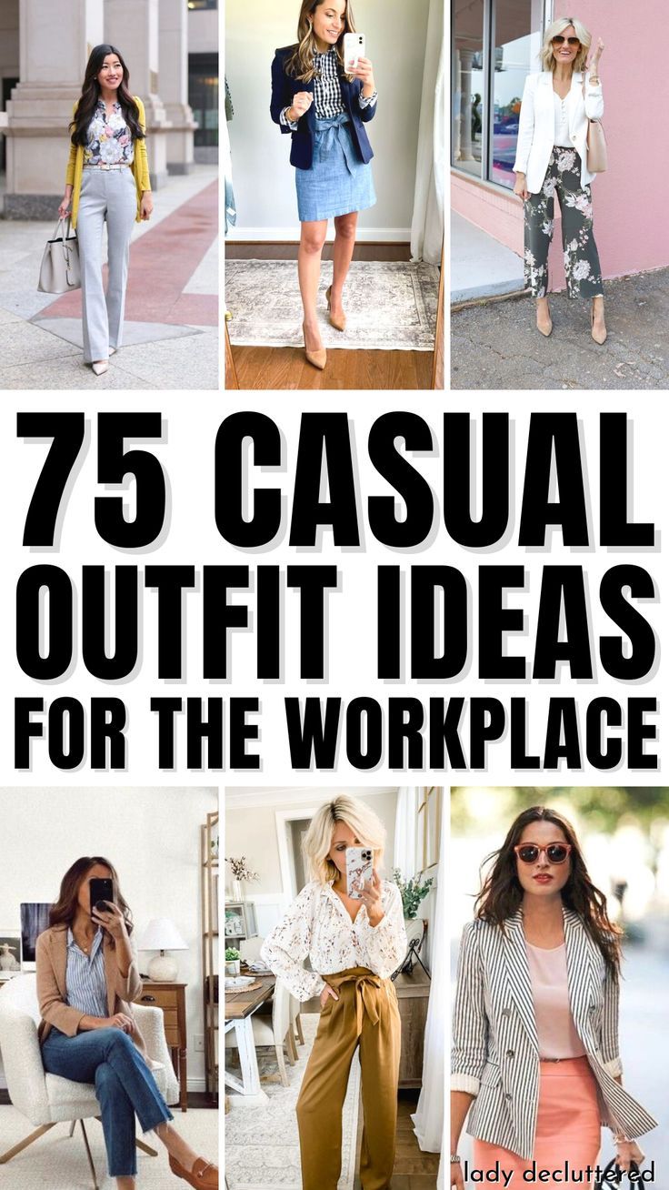 75 Casual Outfit Ideas for the Workplace How To Dress For Work, Women’s Casual Work Outfits, What To Wear Tomorrow To Work, Dressing Ideas For Women Casual, Friday Looks For Work, Work Outfit Ideas For Women Office Wear, What To Wear To A Conference For Women, Outfits For Office Work Casual, Tuesday Outfit Work Casual