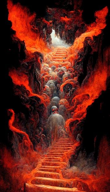 Photo the hell inferno metaphor souls en... | Premium Photo #Freepik #photo #hell #inferno #hell-background #red-fire Gateway To Heaven, Square Prints, Hell Fire, Desain Editorial, Fantasy Background, Gallery Wall Prints, San Francesco, Heaven And Hell, Round Rock