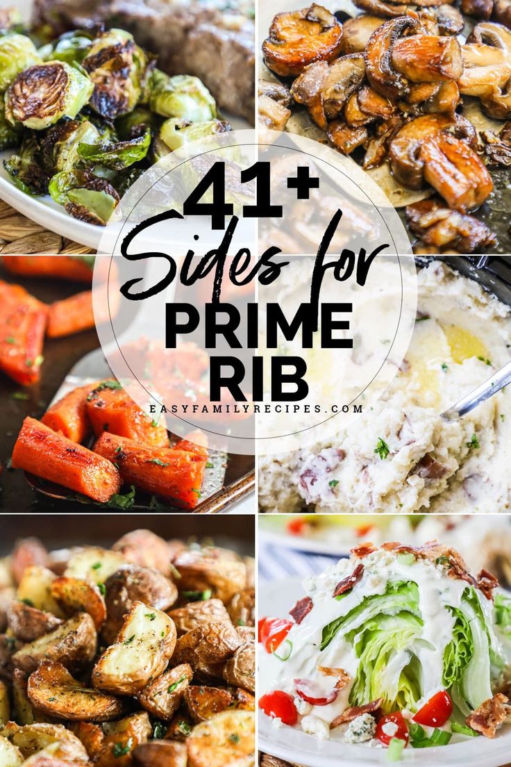 The ultimate list of side dishes for a Prime Rib dinner. Whether it is Christmas dinner, Thanksgiving, or another special occasion dinner! From vegetable sides for prime rib, to Prime Rib Chrismas Dinner Menu, to mouthwatering salads, this list covers a side for every occasion. If you are wondering what goes with Prime Rib for dinner, this list has you covered. Prime Rib Thanksgiving Dinner, Sides To Go With Prime Rib, What To Serve With Prime Rib, Sides With Prime Rib, Sides For Prime Rib, Prime Rib Side Dishes, Prime Rib Christmas Dinner, List Of Side Dishes, Prime Rib Sides