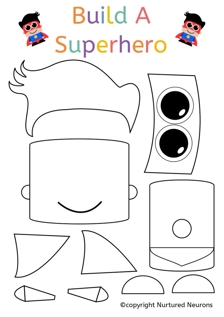 a paper doll with the words build a superhero