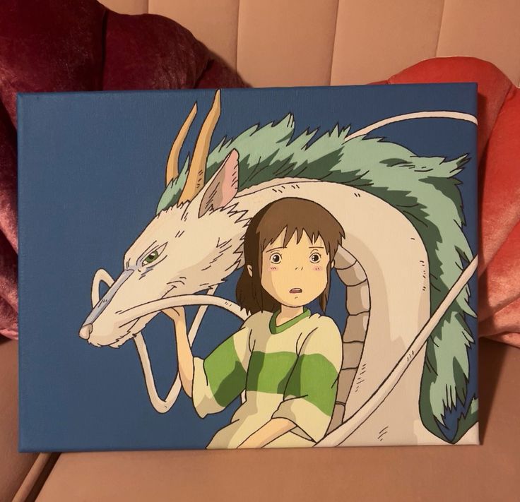 Posco Painting Ideas, Ghibli Canvas Painting, Studio Ghibli Painting Ideas, Ghibli Reference, Ghibli Painting, Anime Canvas Painting, Canvas Art Quotes, Anime Canvas Art, Studio Ghibli Art