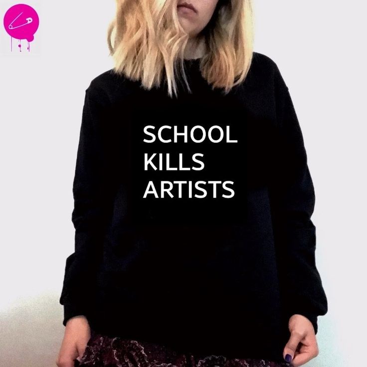 School Kills Artists Grunge E Girl Rock Harajuku Black Cotton Emo Goth Unisex Sweatshirt Jumper 100% Cotton Machine Washable Crew Neck Long Sleeve Jumper Available For Immediate Dispatch For A Baggy Oversized Fit Please Order A Size Bigger Than Normal Alternative Style Fall Streetwear T-shirt, Harajuku Style Cotton T-shirt For Fall, Edgy Black Sweatshirt For Alternative Fashion, Emo Letter Print Sweatshirt For Streetwear, Black Emo Sweatshirt With Graphic Print, Edgy Letter Print T-shirt For Fall, Emo Long Sleeve T-shirt For Streetwear, Harajuku Graphic Print T-shirt For Fall, Black Punk Style Sweatshirt For Concert