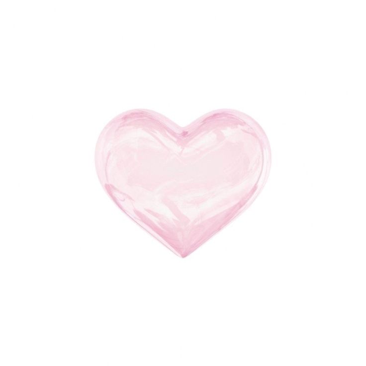 a pink heart shaped object against a white background