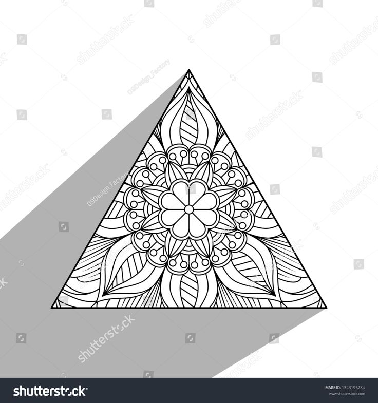 a triangle with an abstract pattern on it