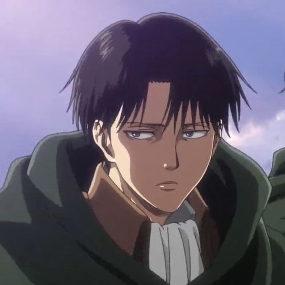 an anime character with black hair and blue eyes wearing a green hoodie looking at the camera