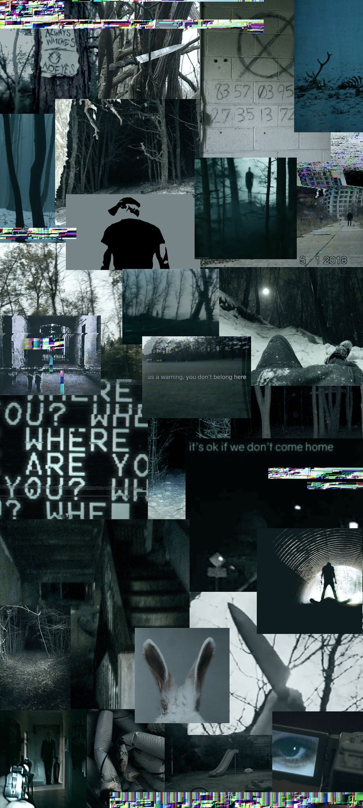 a collage of images with the words out there, where you're here