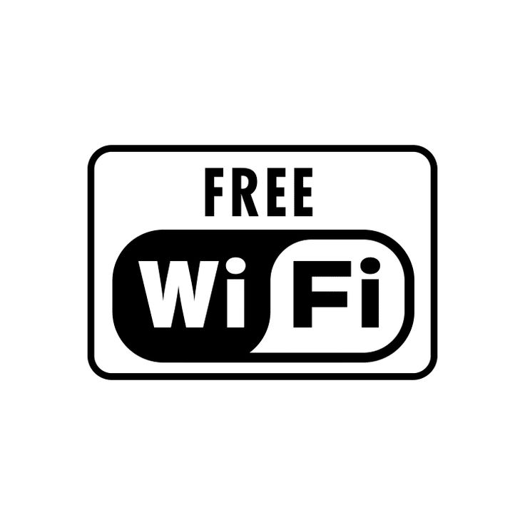 a free wifi sign is shown on a white background