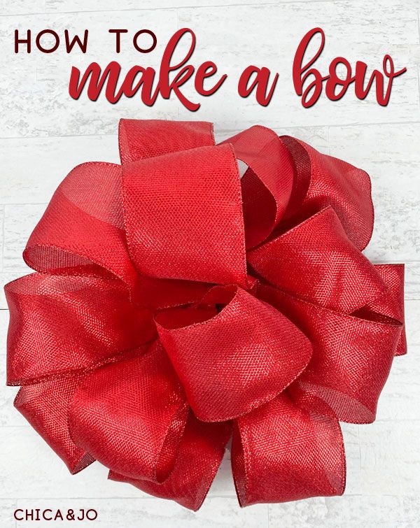 a red bow with the words how to make a bow on it