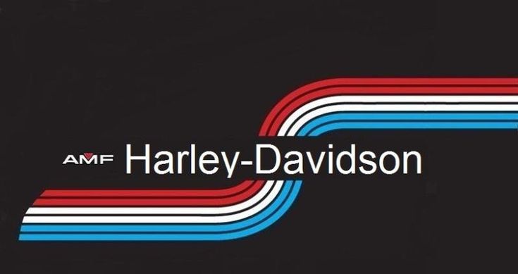 the logo for an amf harley davidson company is shown in this undated image