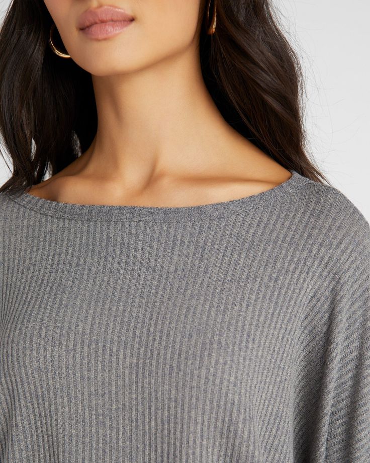 This gorgeous dolman sleeve top is as versatile as it is elevated. Relaxed fit with flattering long fitted cuffs. Wear it with a pair of trousers and statement earrings for an ensemble that will fit in just about anywhere! | Hacci Ribbed Long Dolman Sleeve Top for Women by W. from Wantable Dolman Sleeve Top, Dolman Sleeve Tops, Dreamy Dress, Top For Women, Find Your Style, Dolman Sleeve, Fit In, Sweater Jacket, Statement Earrings