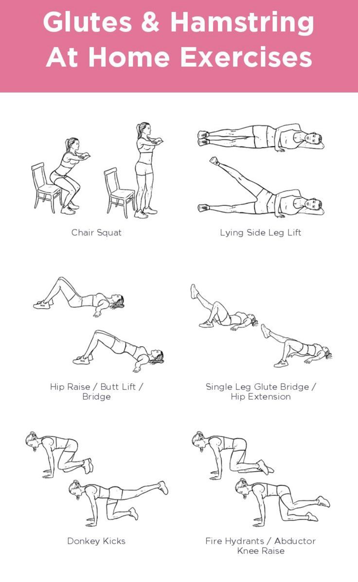 an exercise poster with the words glutes and hamstring at home exercises