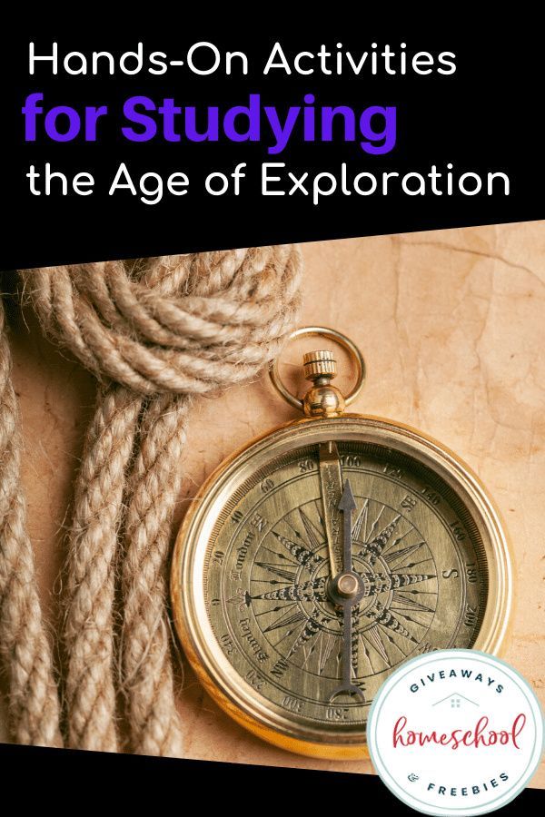 a compass and rope with the words hands - on activities for studying the age of exploration