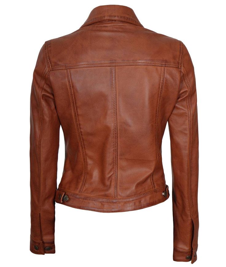 Brown Cognac Leather Trucker Jacket For Women
Introducing our Brown Cognac Trucker Leather Jacket for Women, a timeless and versatile piece crafted from 100% real lambskin leather, this jacket showcases a classic trucker silhouette with a contemporary twist. The warm brown hue adds depth and character, while the button-front closure and chest pockets provide functionality. Elevate your style and embrace a refined yet edgy look with this impeccably crafted leather jacket that effortlessly combine Classic Brown Biker Jacket, Fall Brown Biker Jacket With Padded Collar, Classic Vintage Brown Leather Biker Jacket, Classic Distressed Brown Leather Outerwear, Classic Brown Leather Jacket With Padded Collar, Fitted Cognac Outerwear For Fall, Classic Distressed Brown Leather Biker Jacket, Classic Brown Leather Jacket For Winter, Classic Fall Outerwear In Cognac