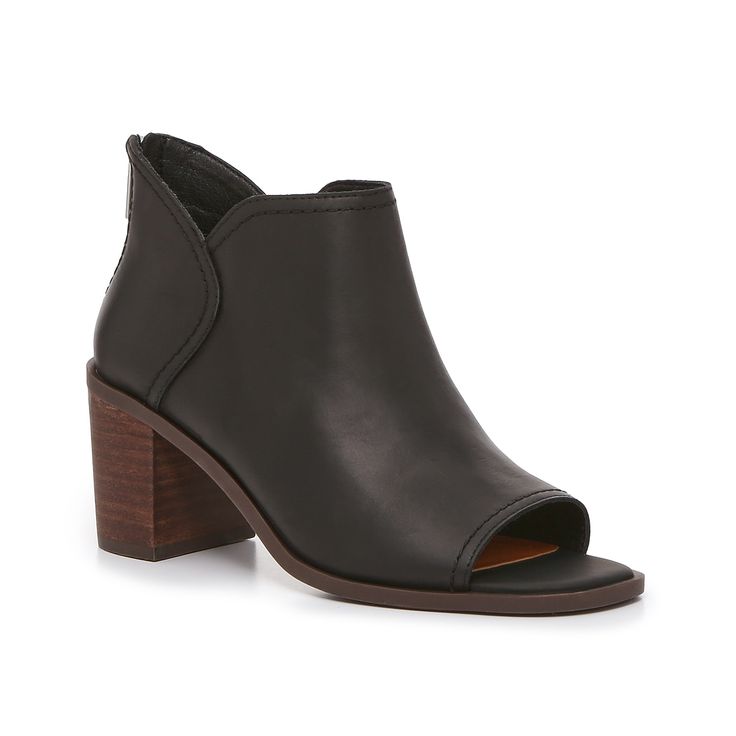 Lucky Brand-Theria Bootie Seamlessly transition into the next season with the Theria bootie from Lucky Brand. This pair features a classic silhouette that's ideal for cooler weather, complete with an open-toe design that is perfect for warmer temps. Click here for Boot Measuring Guide. Casual Open Toe Boots Medium Width, Fall Open Toe Booties With Stacked Heel, Casual Open Toe Boots With Stacked Heel, Fall Season Open Toe Heeled Boots, Fall Open Toe Boots With Reinforced Heel, Black Open Toe Heeled Boots For Fall, Cooler Weather, Classic Silhouette, Toe Designs