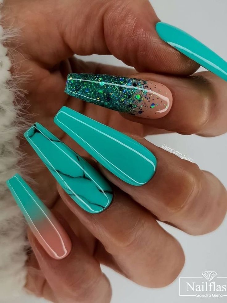 Breakfast Easy, Green Nail, Fall Acrylic Nails, Bright Nails, Summer Nails Colors, Hot Nails, Autumn Nails, Luxury Nails, Keto Breakfast