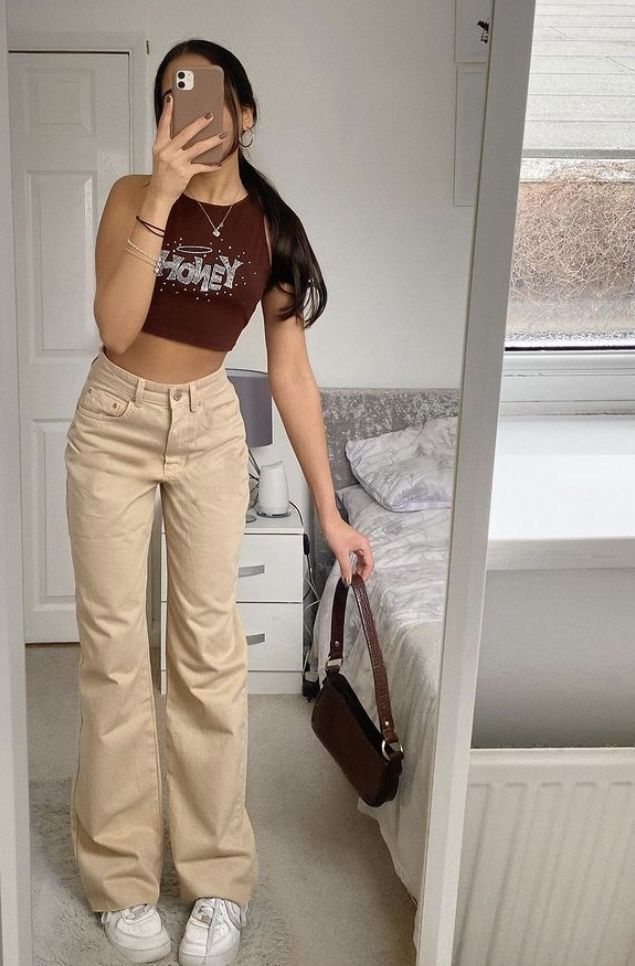 null # amreading # books # wattpad Brown Pants Outfit, Beige Outfit, Brown Outfit, Causual Outfits, Swaggy Outfits, Mode Inspo, Teenage Fashion Outfits, Mode Vintage, Instagram Foto