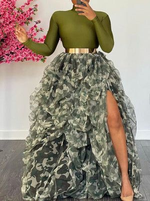 High Waisted Slit Tulle Skirt – ECHOINE Tutu Skirt Women, Tulle Skirt Black, Green Tulle, Plus Size Elegant, Hoop Skirt, Pretty Skirts, Sequin Blouse, Birthday Party Dress, Women Maxi