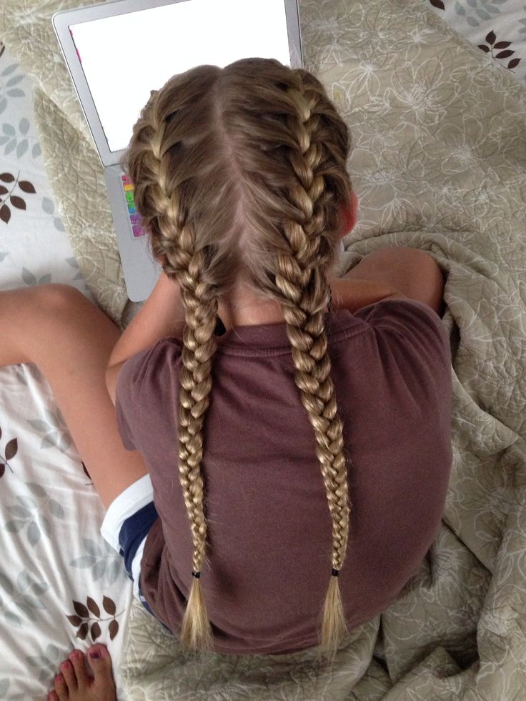 Two french braids! Kepang Dua, 2 Braids Hairstyles, Two French Braids, Two Braid Hairstyles, Beachy Aesthetic, Plaits Hairstyles, French Braid Hairstyles, Cute Braided Hairstyles