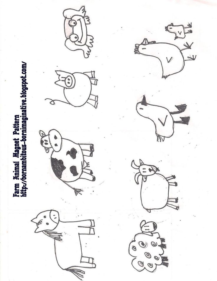 an image of cartoon animals drawn on paper