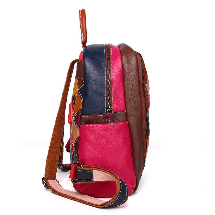 Introducing our Chic Leather Exotic Patchwork Closure Backpack, the perfect accessory for the fashion-forward individual. Crafted with genuine cow leather, this backpack exudes luxury and sophistication. Upgrade your style and elevate your look with this must-have accessory. Red Leather Backpack With Zipper Closure, Multicolor Leather Backpack With Adjustable Strap, Multicolor Leather School Bag, Multicolor Rectangular Leather Backpack With Adjustable Strap, Multicolor Leather Standard Backpack, Daily Use Multicolor Leather Backpack, Multicolor Leather Backpack, Multicolor Leather Backpack For Travel, Multicolor Leather Backpack With Adjustable Strap For Travel