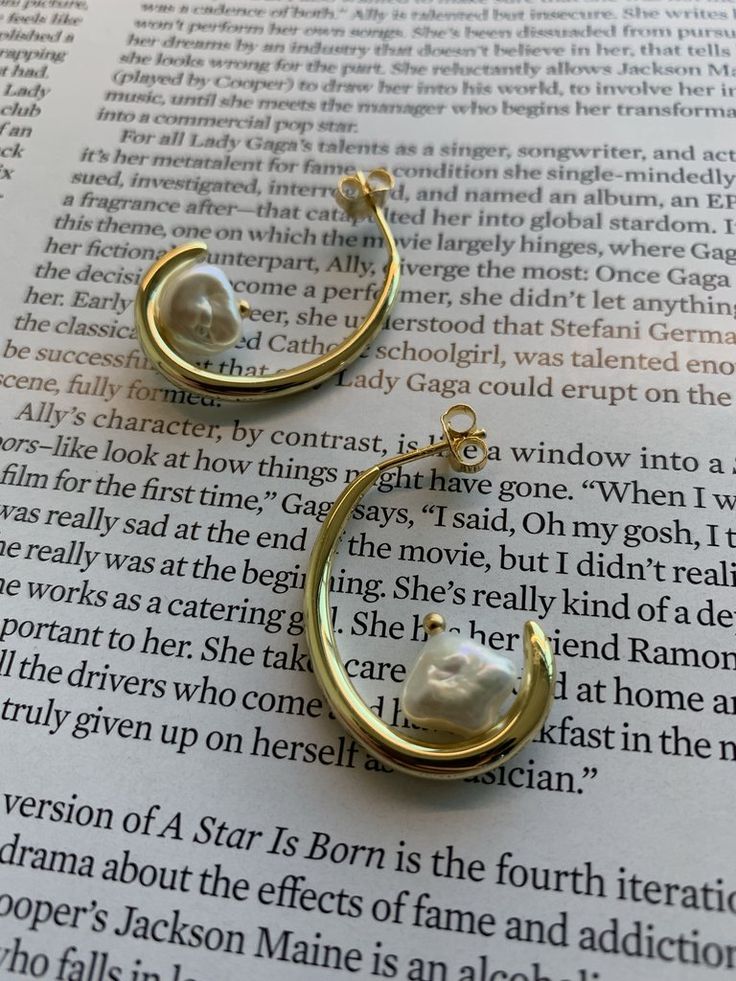 Pearl Hoop Earrings -Pearl Hoop Earrings - Baroque Pearl Earrings - Dangle Hoop Earrings - Pearl Earrings - Gold Hoops - Bridesmaids Earrings - Minimalist PEARL EARRINGS – FALA Jewelry