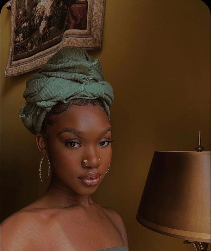 Outfits With Head Scarves Black Women, Head Wraps Black Women, Black Women Head Wraps, Pink Headwrap, Headwrap Hairstyles, Black Girls Hair, Black Hippy, Head Wrap Styles, Hair Wrap Scarf