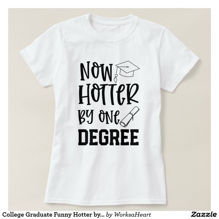 a white t - shirt with the words now potter by one degree on it's chest