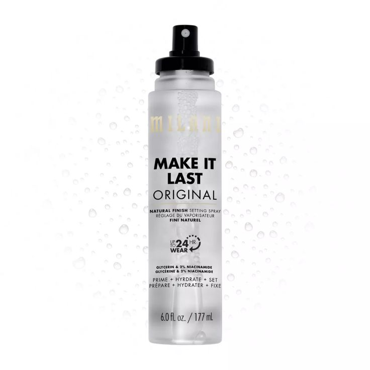 Milani Make It Last Original Natural Finish Setting Spray - 6 Fl Oz : Target Best Drugstore Setting Spray, Make It Last Setting Spray, Drugstore Setting Spray, Milani Cosmetics, Makeup Setting Spray, Light Eyes, Normal Hair, Drugstore Makeup, Long Haul