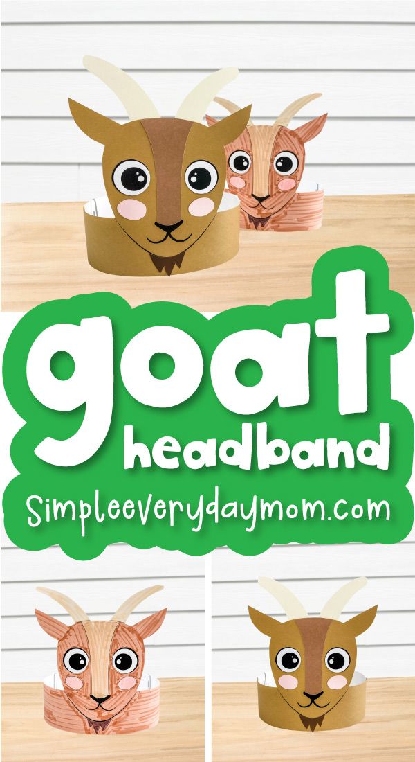 the goat headband is made out of paper