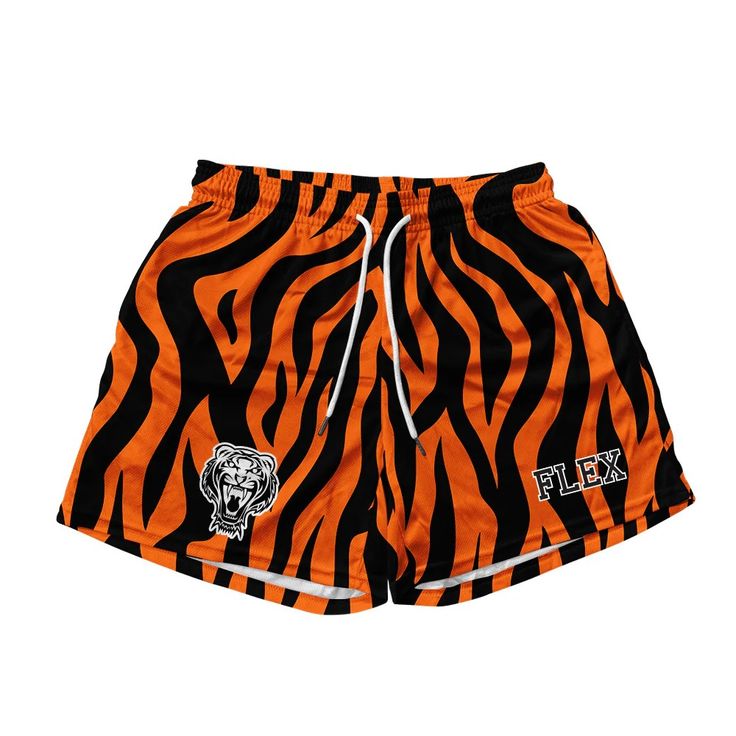 Basic Mesh Short - Tiger Print – Flexliving Mesh Short, Mesh Shorts, Tiger Print, Pocket Design, The Gym, 3 Weeks, Workout Clothes, Breathable Fabric, Size Guide