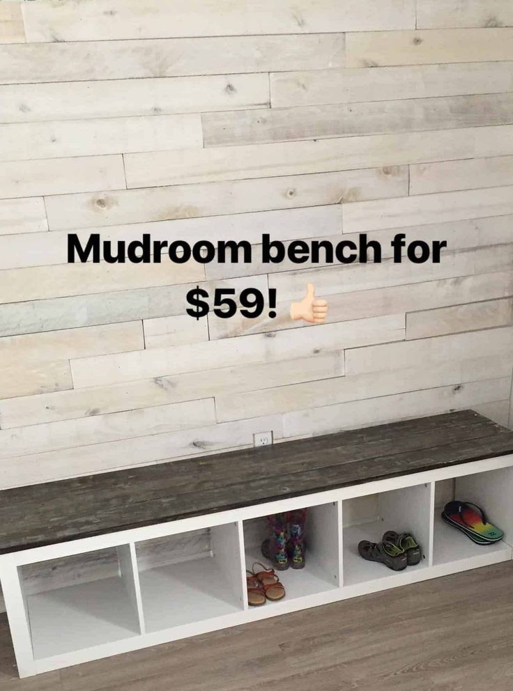 the mudroom bench for $ 59 is up for grabs and has five cubbys