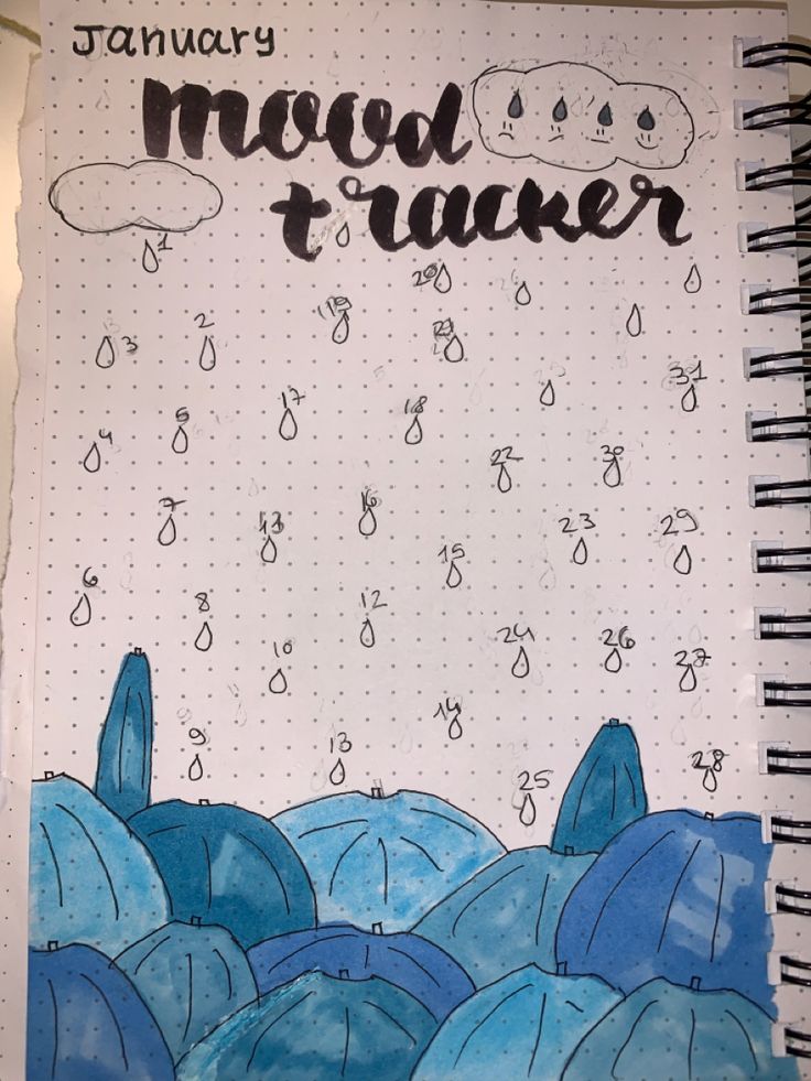 #bulltjournel #rain #January Rain Mood Tracker, Rain Bullet Journal, January Mood Tracker, Goals Journaling, Bible Bullet Journaling, January Mood, April Bullet Journal, Bullet Journal Month, Bullet Journal Ideas Templates