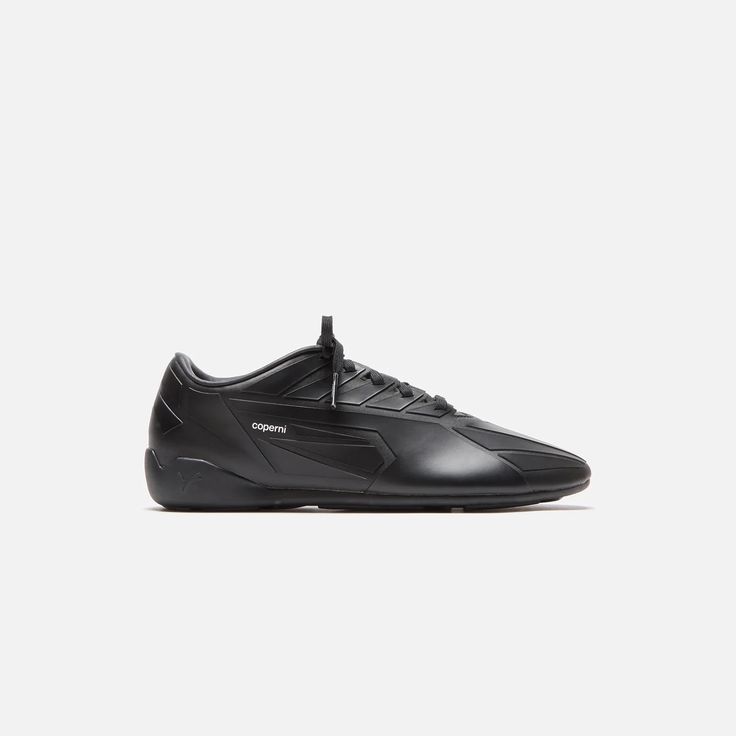 PUMA x Coperni SQRcat - Black – Kith Black Sporty Lace-up Shoes With Rubber Sole, Black Low-top Lace-up Shoes With Vibram Sole, Modern Black Lace-up Shoes With Rubber Sole, Formal Black Lace-up Sneakers, Summer Monogram, Clogs Heels, Orlebar Brown, Black Puma, Black 13