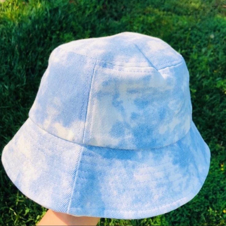 Tie Dye Bucket Hat/ Never Worn/ With Tag/ In Perfect Condition Light Blue Summer Hat (one Size Fits Most), Blue Summer Sun Hat For Day Out, Light Blue Summer Hat, One Size Fits Most, Blue Wide-brim Hat For Day Out, Blue Wide Brim Hat For Day Out, Blue Brimmed Sun Hat For Day Out, Blue Summer Hat For Day Out, Blue Summer Hats For Day Out, Blue Brimmed Hat For Day Out