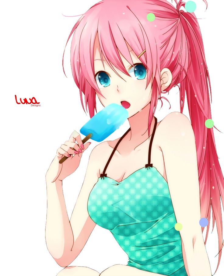 Render Megurine Luka - Vocaloid by Hikari-Luna.deviantart.com on @deviantART Popsicle Drawing, Aoki Lapis, Gakupo Kamui, Girl With Pink Hair, Vocaloid Characters, One Shot, Kawaii Girl, All Anime, Manga Girl