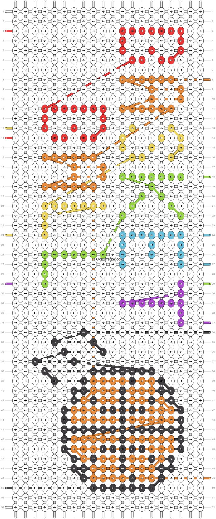 a cross stitch pattern with different colors on it