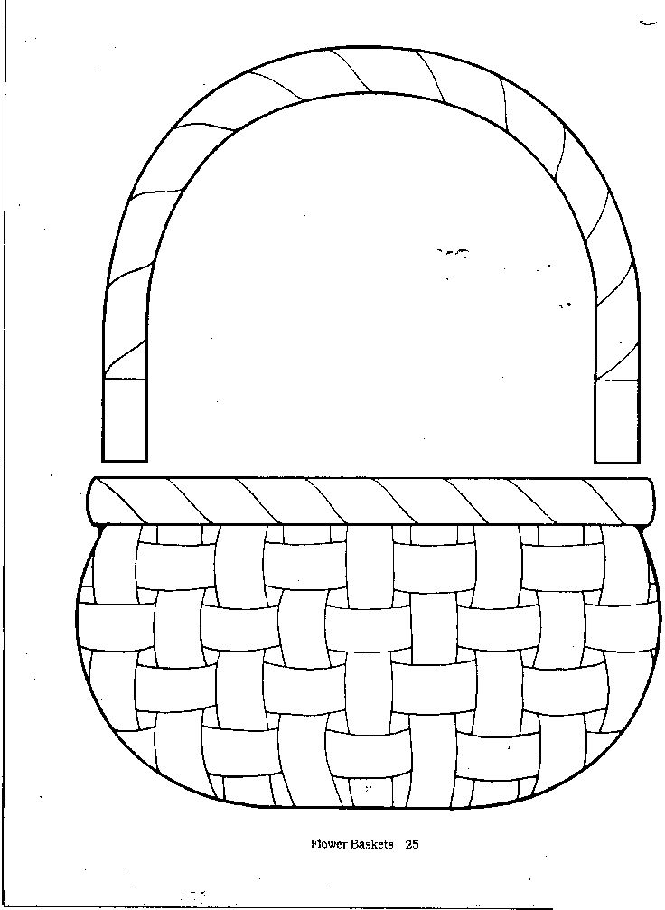 an easter basket is shown in this coloring page