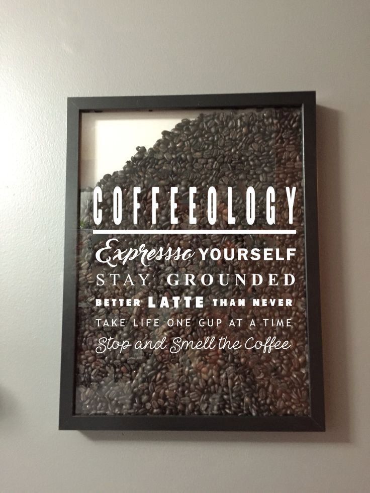 there is a coffee sign hanging on the wall