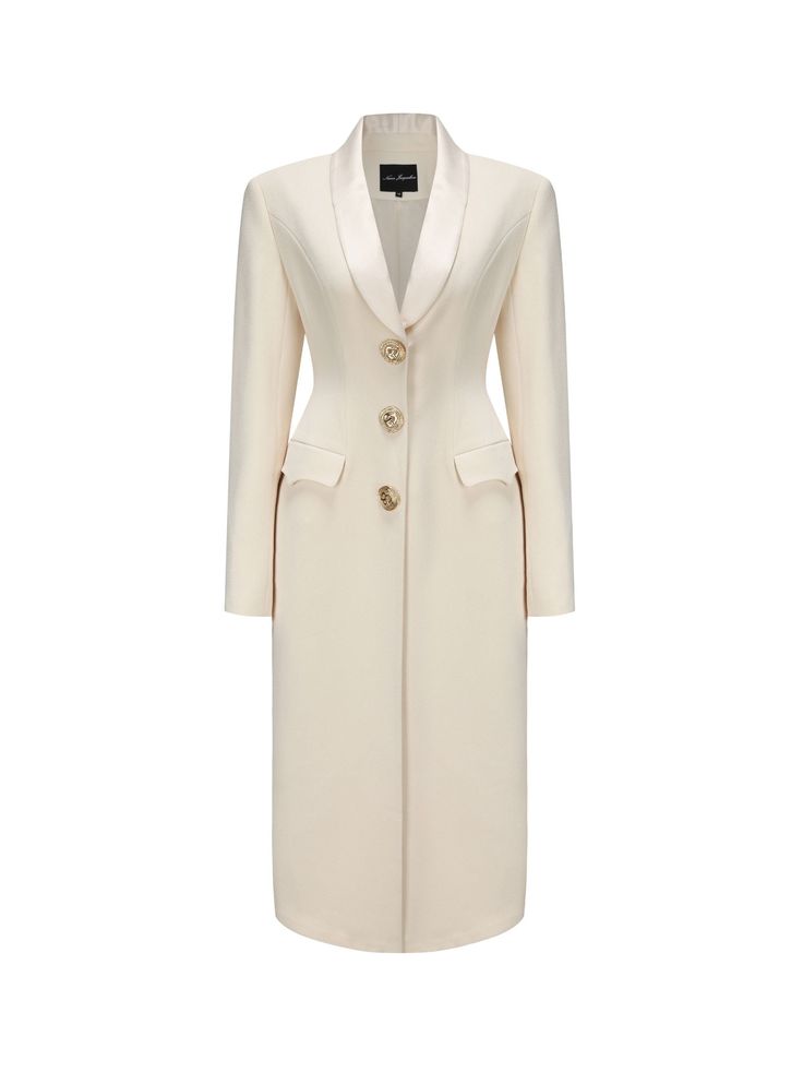 Invest in a coat that embodies luxury and sophistication with the Evie Long Suit Jacket. This stunning coat is made of buttery soft fabric that keeps you warm while looking chic. The silk lapels and gold buckles tie the entire design together to give you a look straight out of London. Long-line suit jacket Lapel design Gold buckles Functional pockets Dry clean only Long Suit Jacket, Dancer Lifestyle, Long Suit, Lapel Design, 2020 Year, Fabulous Fashion, British Indian, Suit Fashion, Ladies Fashion