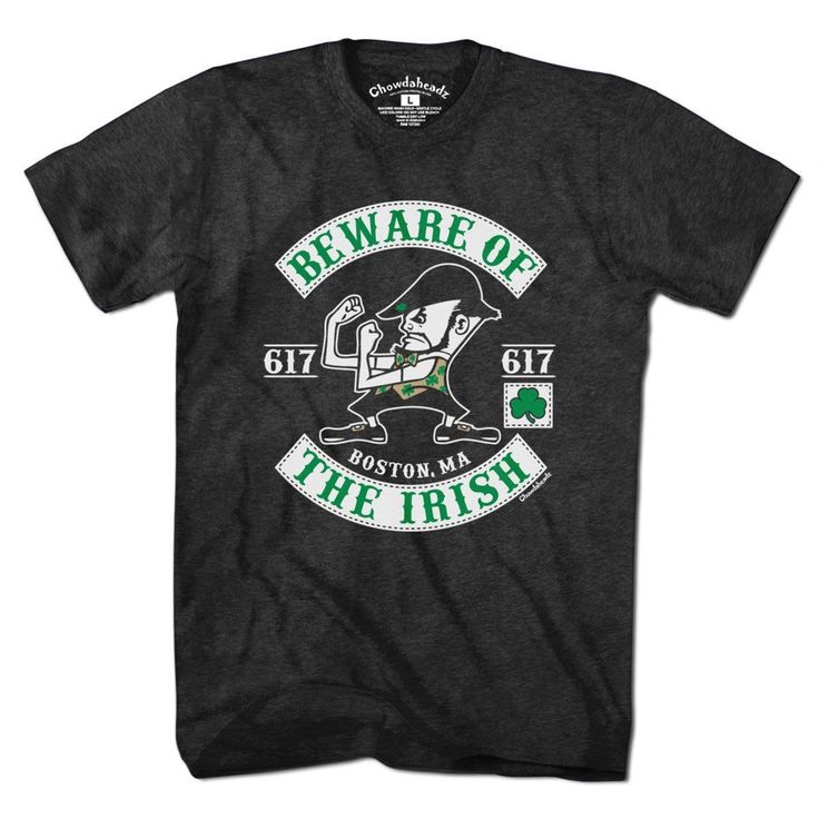 Beware Of The Irish T-ShirtBeware Of The Irish T-Shirt is an instant classic. Everyone loves the Irish but at the same time knows that they can be a little nuts! You've got to beware of the Boston Irish! Order this t-shirt today, you'll be glad you did! Irish Tshirts, Graphic Tees Vintage, The Kid, Gym Shorts, Charcoal Color, White Design, Unique Tshirts, Funny T, Vintage Tees