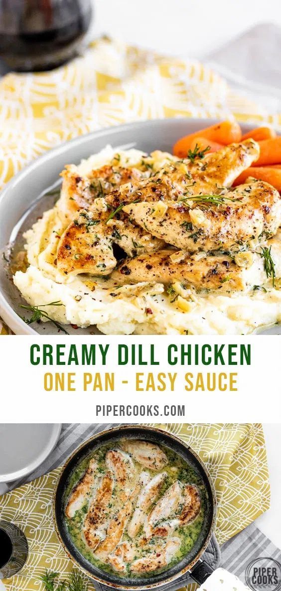 creamy dill chicken one pan - easy sauce