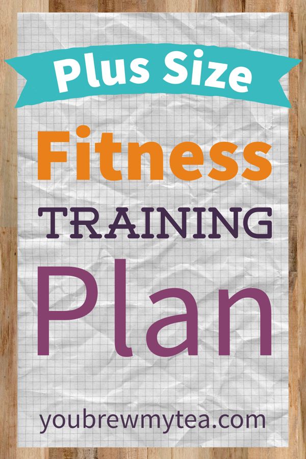 a sign that says, plus size fitness training plan