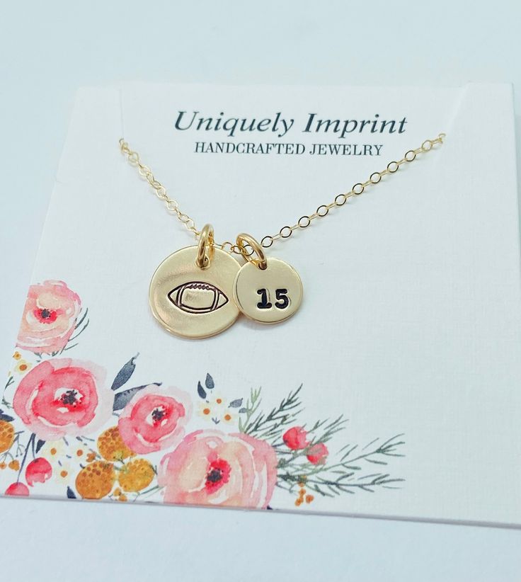 "Please make sure you don't forget to put the information for personalization in the note to seller box at check out :) This is a 24k Gold filled necklace with a 1/2\" and 3/8\" 14k gold filled disc. Comes with a 14k gold filled cable chain. Please provide the following at checkout in message to seller box: -number Each letter has been individually hand stamped. Because of this, the lettering may have slight variations in the spacing, depth of the impression and the alignment. This is the nature Gold Hand Stamped Charm Necklace For Birthday, 14k Gold Round Disc Charm Necklaces For Anniversary, Anniversary 14k Gold Round Disc Charm Necklaces, Gold Stamped Charm Necklaces As Gift, Gold Hand Stamped Necklace For Birthday Gift, Gold Hand Stamped Necklace For Birthday, Gold Round Disc Jewelry For Birthday, Nickel-free Gold Jewelry For Birthday Gift, Personalized Stamped Gold Charm Necklace