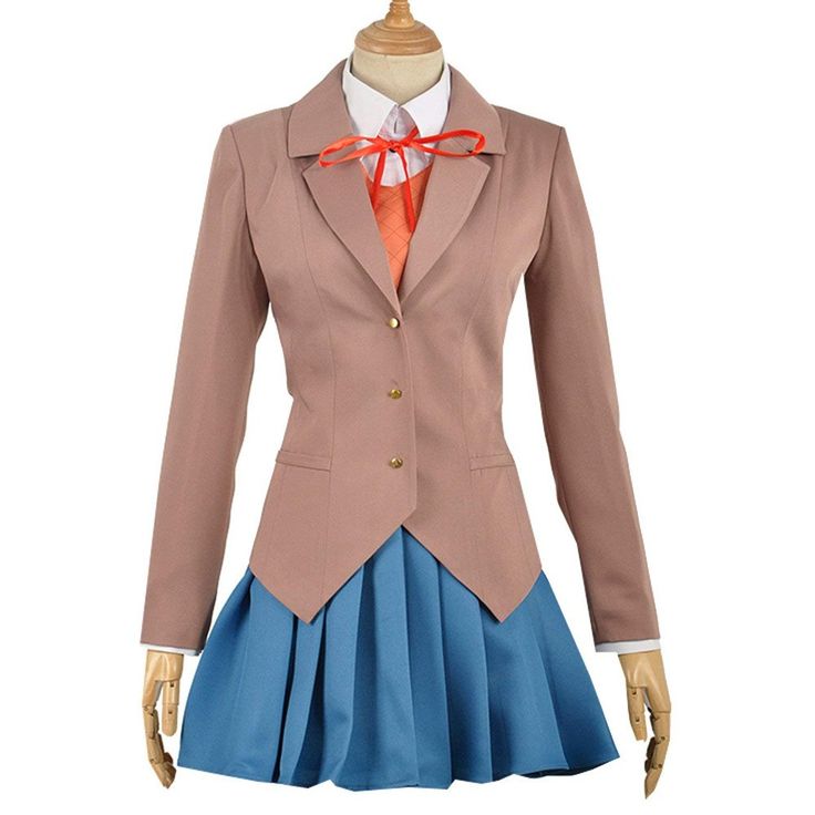 Expeke Women Sayori Yuri Natsuki Monika Uniform Cosplay Costume Women S Style 1 *** Information could be located by clicking on the picture. (This is an affiliate link). Literature Club Sayori, Doki Doki Literature Club Sayori, Kei Visual, Doki Doki Literature Club, Viking Women, Body Outfit, Sailor Suit, Costume Women, Bow Shirts