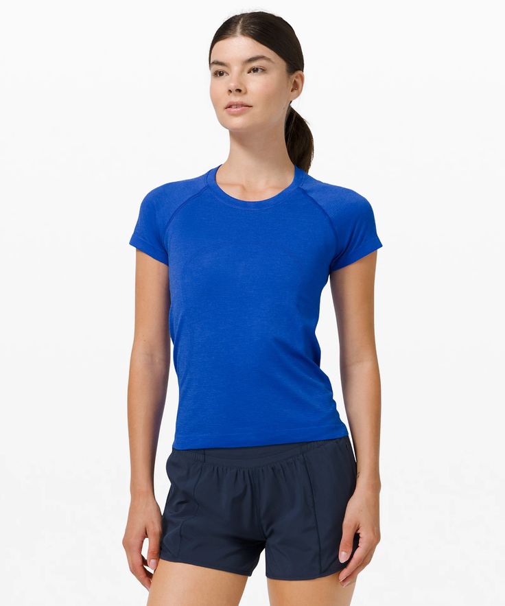 Swiftly Tech Short Sleeve 2.0 *Race | Women's T-Shirts | lululemon Lululemon Short Sleeve Athleisure Activewear, Lululemon Casual T-shirt For Gym, Lululemon Athleisure Workout T-shirt, Lululemon Athleisure T-shirt For Workout, Lululemon Moisture-wicking Crew Neck Activewear, Sporty Short Sleeve Lululemon T-shirt, Lululemon Technical Moisture-wicking Activewear, Lululemon Go-dry Technical Activewear, Lululemon Sporty Short Sleeve T-shirt