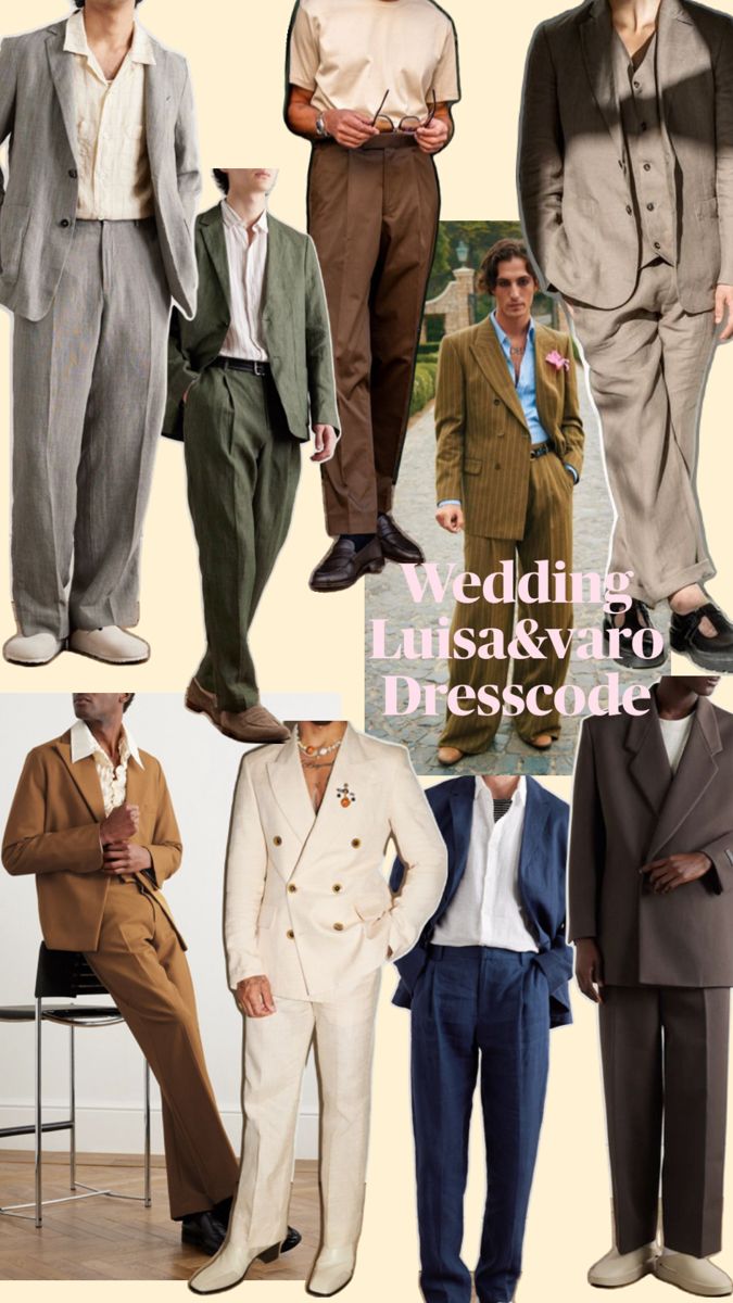 men's wedding suit and dress clothes from the 1950s to the present day,